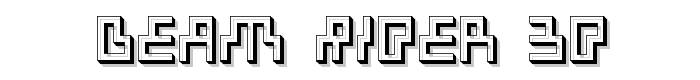 Beam Rider 3D font